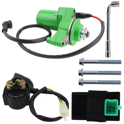 Motor de arranque de 3 pernos y relé y CDI para 50cc 70 cc 90cc 100 cc 110cc 125 cc ATV Dirt Bikes Go Karts Chinese Pit Bike Quad 4 Wheelers Dune