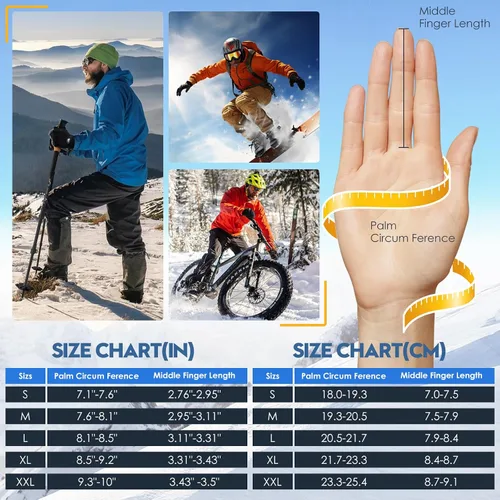 Miniatura 6 de Bruvoalon Guantes de invierno para mujeres y hombres, aislamiento térmico 3M, tela de licra, resistentes al viento, pantalla táctil