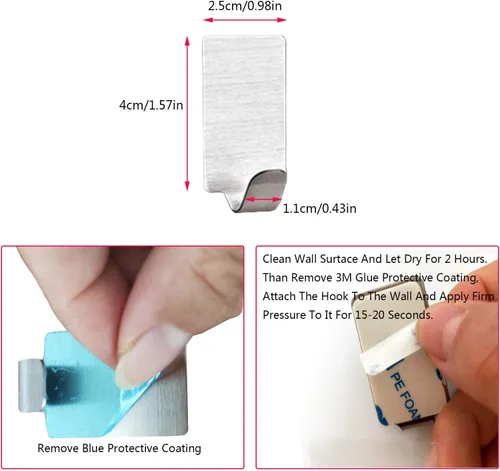 Miniatura 2 de XoYo Espejo de ducha sin niebla (5.9 x 3.94 pulgadas), incluye 1 ganchos adhesivos, antivaho sin marco para colgar en la pared, accesorio de baño