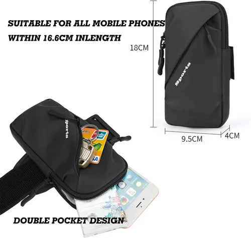 Miniatura 3 de Funda resistente al agua para teléfono celular, soporte para correr para brazalete para correr bandas de brazo de teléfono con entrenamiento - Se