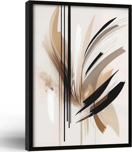 Miniatura 15 de Arte de pared enmarcado abstracto floral con alas de ángel, impresión en lienzo, póster romántico de galería, imagen elegante con plumas y flores