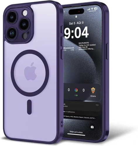 Miniatura 52 de Funda para iPhone 11 con protector de pantalla, compatible con MagSafe, ultra delgada, translúcida, mate, a prueba de golpes, color negro
