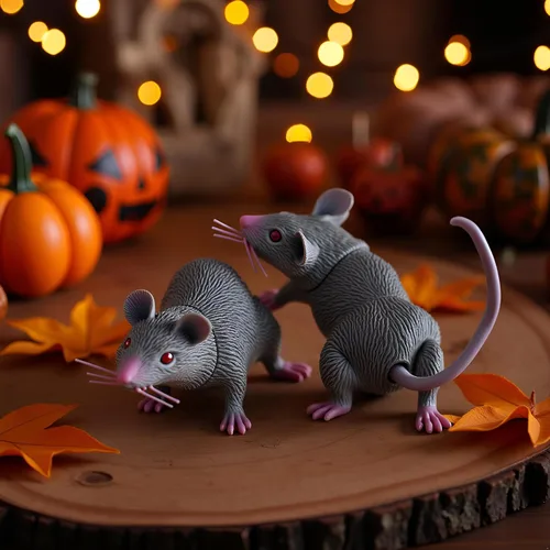Ratón falso realista, rata espeluznante, broma de Halloween, rata de goma con cola larga, decoraciones espeluznantes del día de los inocentes