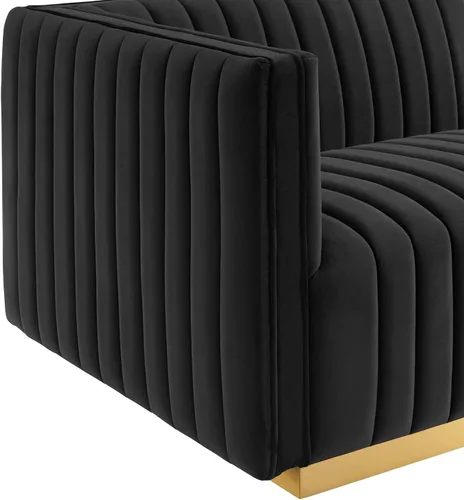 Miniatura 5 de Modway Conjure Seccional, Oro Negro