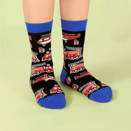 Miniatura 2 de PanPacSight Paquete de 4 calcetines novedosos para niños y niñas, divertidos dibujos animados, lindos animales, alimentos, aguacate, piña, bola