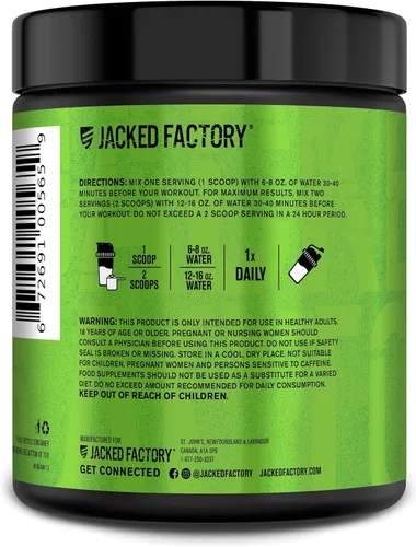 Miniatura 8 de Jacked Factory NITROSURGE Suplemento Pre Entrenamiento - Energía Sin Límites, Ganancias Instantáneas de Fuerza, Enfoque Claro, Bombeos Intensos