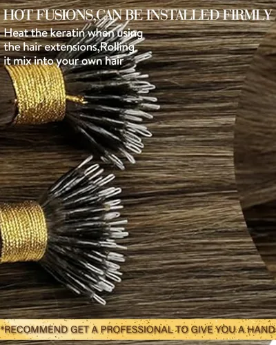 Miniatura 56 de 【Descuento】Hetto - Extensiones de cabello con cinta adhesiva, 40g, extensiones de cabello humano, color rubio ceniza oscuro degradado a rubio medio