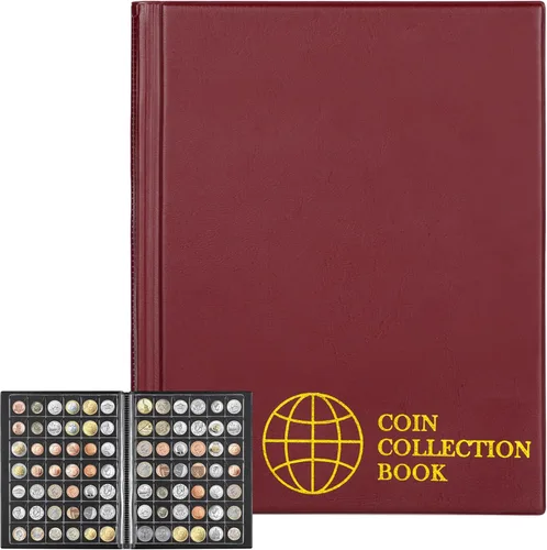 Miniatura 8 de Álbumes de 420 bolsillos - Libro verde de bolsillos de 28x29 mm/1.1x1.1 pulgadas, 10 páginas, soporte de colección tamaño carta, libro