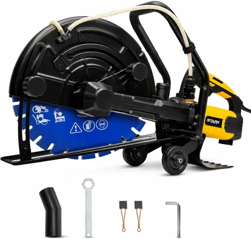 XtremepowerUS Sierra Circular Eléctrica de 3200W de 16" Sierra de Concreto Cortador de Concreto Húmedo/Seco 20AMP Con Accesorio de Línea de Agua