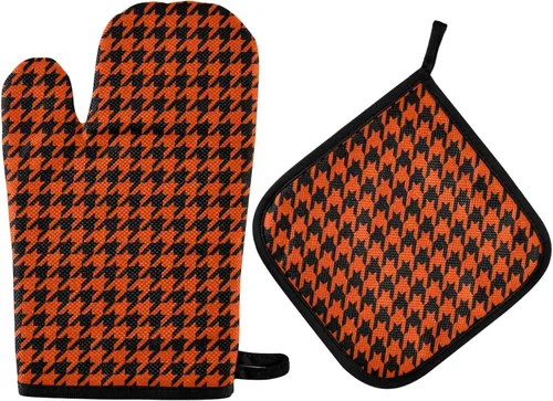 Miniatura 50 de ZZXXB Spring Bird - Guantes de cocina dobles con diseño floral de mariposa, resistentes al calor, antideslizantes, extra largos de 7 x 35 pulgadas
