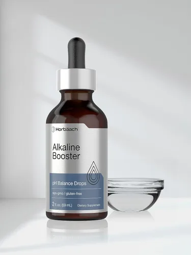 Miniatura 8 de Horbaach - Gotas de agua alcalinas 2 onzas líquidas Suplemento de equilibrio de pH Refuerzo con minerales Sin OMG y sin gluten