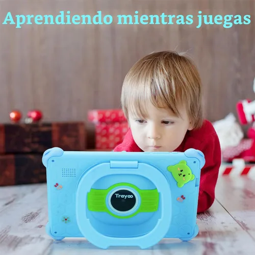 Miniatura 7 de Tablet para niños de Trayoo, tablet de 7 pulgadas para niños, tablet para niños pequeños de 32 GB con estuche incluido, control parental, cámara Azul