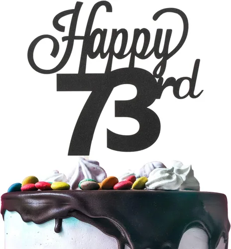 Miniatura 47 de LINGTEER - Decoración para pastel con texto "Happy Birthday 100", color negro