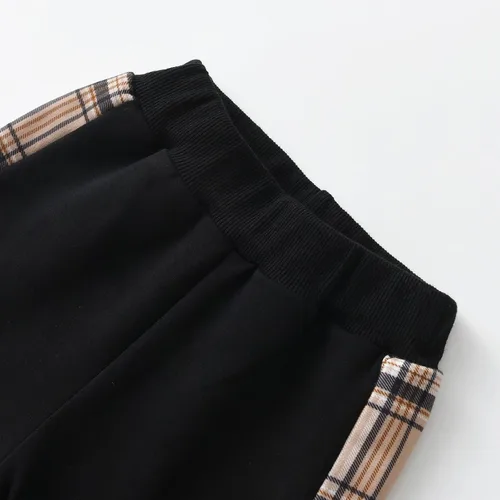 Miniatura 6 de Ropa de bebé niño niño manga larga con estampado de oso + pantalones deportivos, negro (Hoodie Black)