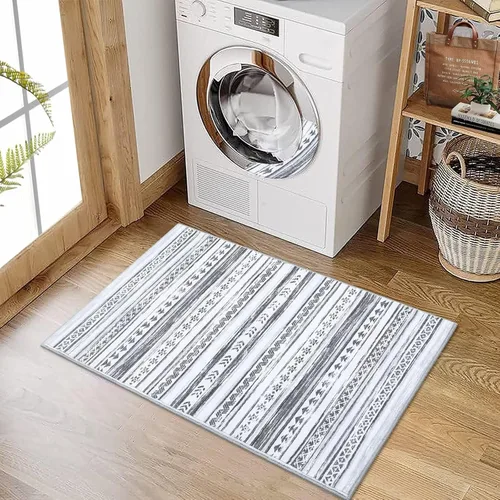 Miniatura 21 de GlowSol Alfombra de pasillo lavable de 2 x 6 pies, antideslizante, suave, alfombra de baño que no se desprende, alfombra de interior de pelo bajo