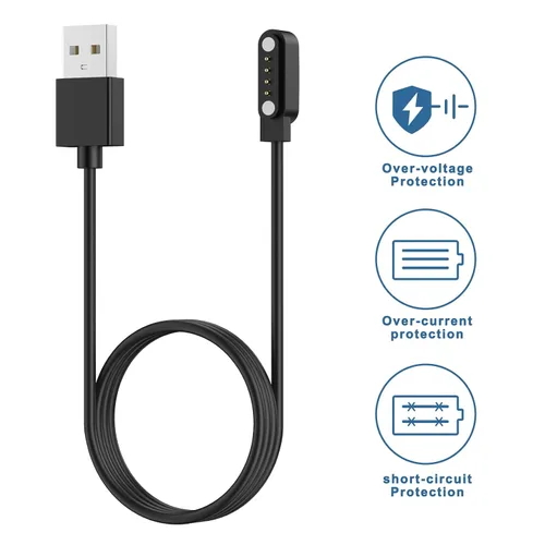 Miniatura 5 de Meliya Cable de carga magnético de repuesto para auriculares de conducción ósea, cable de carga USB para interfaz de 4 pines Auriculares