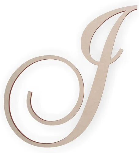Miniatura 32 de Jess and Jessica Letra de madera A, 4 pulgadas de largo x 1/4 de pulgada de grosor, letras grandes de madera para decoración de pared, letras