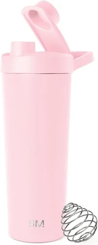 Miniatura 9 de Simple Modern - Botella mezcladora de acero inoxidable con bola, botella metálica aislada, para mezclas de proteínas, batidos y preentrenamiento