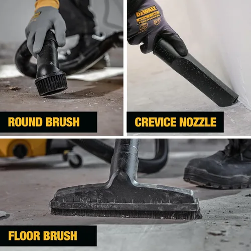 Miniatura 5 de DEWALT DXV14P Aspiradora para tienda en húmedo y seco de 14 galones, aspiradora en húmedo y seco de 6 HP con 110 CFM de potente succión, amarilla