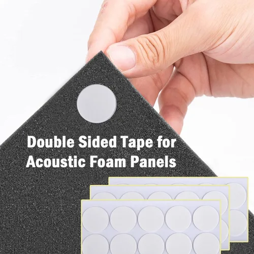 Miniatura 7 de Foneso Paneles de espuma acústica, paneles de espuma a prueba de sonido de alta densidad de 12 x 12 x 2 pulgadas para paredes, paneles acústicos