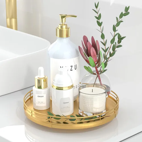 Miniatura 11 de Bandeja de baño de madera de roble de 12 pulgadas para mostrador, bandeja de tocador para perfume, loción, velas, maquillaje, joyería, fregadero