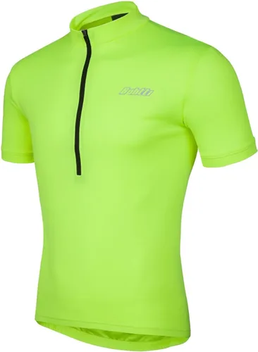Miniatura 4 de Camiseta de ciclismo de manga corta para hombre, camiseta de ciclismo MTB con media cremallera frontal y 3 bolsillos posteriores