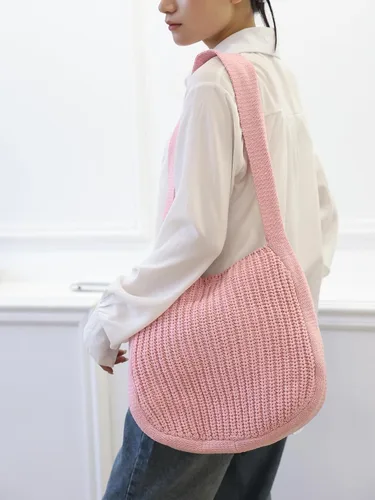 Miniatura 62 de ENBEI Bolsos de hombro para mujer Bolsos de ganchillo Bolso de punto grande Bolso de mano estético para la escuela lindo Bolsas de mano Bolsa