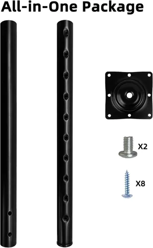 Miniatura 3 de QLLY Patas de metal ajustables para mesa, 24-40 pulgadas, 23.6-39.4 in, pata de escritorio para oficina en casa, juego de patas para muebles