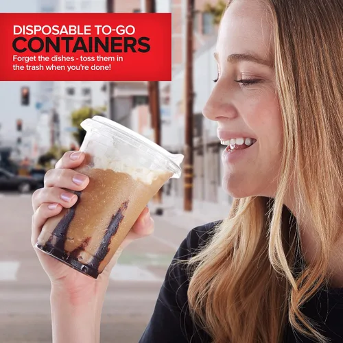 Miniatura 7 de Vasos de plástico transparente de 16 onzas con tapas desechables, taza Togo con tapa para sorber sin popote para batidos, café helado, limonada
