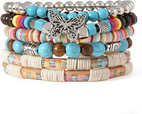 Miniatura 11 de Pulsera Gótica Ajustable de Cuero Trenzado Punk Multicapa de Estilo Grunge, Conjunto de Pulseras Emo con Brazalete de Metal, Envoltura