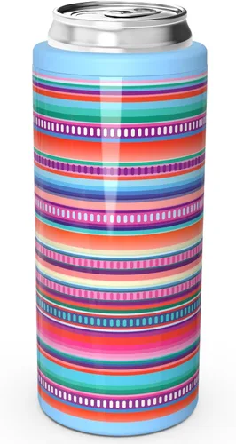 Miniatura 11 de TILUCK Enfriador de Latas Delgadas para Cerveza Delgada y Seltzer Duro, Acero Inoxidable, Acero Inoxidable Aislado de Doble Pared para Latas Cactus