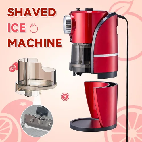 Miniatura 3 de Wanvoapls Máquina de Hielo Raspado - Máquina de Conos de Nieve para Hielo Raspado Casero, Conos de Nieve, Raspadora de Hielo Granizado con Perilla