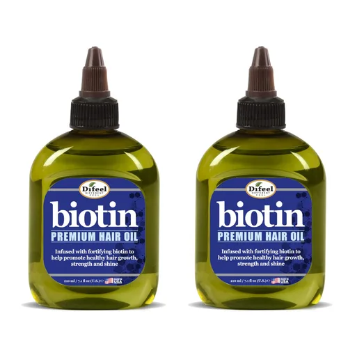 Difeel Aceite capilar de biotina prémium de 7.1 onzas (paquete de 2)