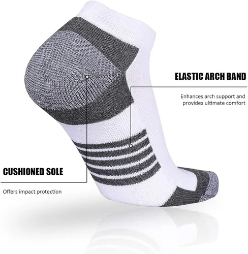 Miniatura 3 de COOVAN 10 Pairs Mens Ankle Socks Men 10 Pack Low Cut Comfort Cushion Casual Socks