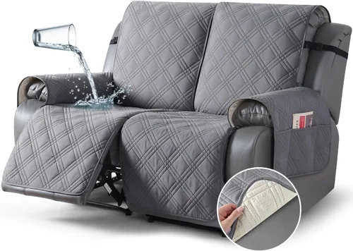 Miniatura 50 de TAOCOCO Fundas para Sillón de Dos Plazas Reclinable 100% Impermeables, Fundas Divididas para Loveseat Reclinable, Funda Antideslizante para Sofá