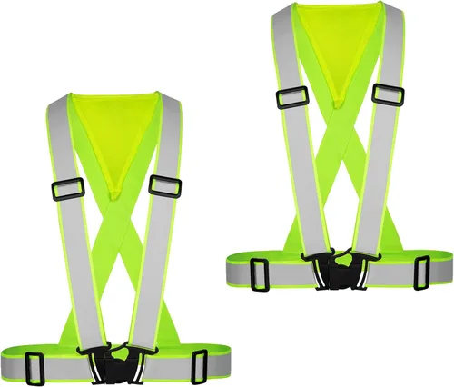 Miniatura 20 de Chaleco reflectante, chaleco de seguridad personalizado, correas de alta visibilidad, cinturón para hombres y mujeres, ajustable y ligero