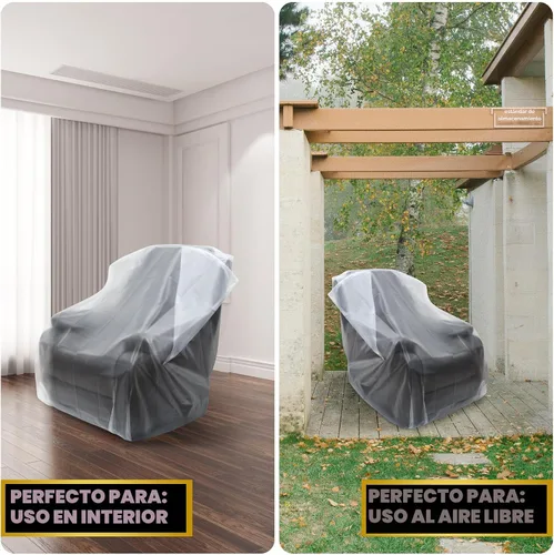 Miniatura 7 de Fundas de plástico para muebles para mudanza y almacenamiento - Protectores de fundas para sillas de alta resistencia, impermeables y a prueba