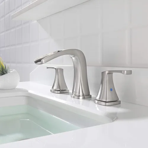 Miniatura 8 de PARLOS Grifo de baño generalizado de cascada de dos manijas con drenaje desplegable de metal y líneas de suministro de grifo cUPC, Doris