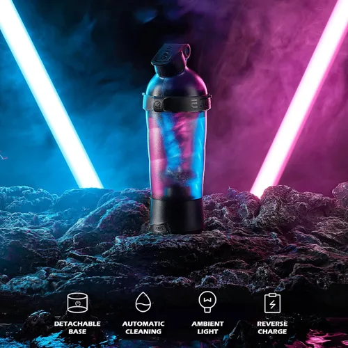 Miniatura 2 de Botella mezcladora eléctrica de proteínas, botellas mezcladoras de 18.6 onzas para mezclas de proteínas, Tritan Sin BPA Vaso mezclador