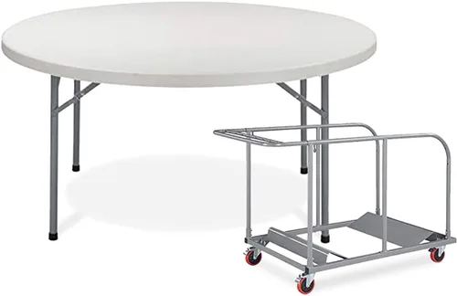 Miniatura 8 de EventStable TitanPRO - Mesa plegable de plástico resistente para exteriores, redonda de 60 pulgadas, 5