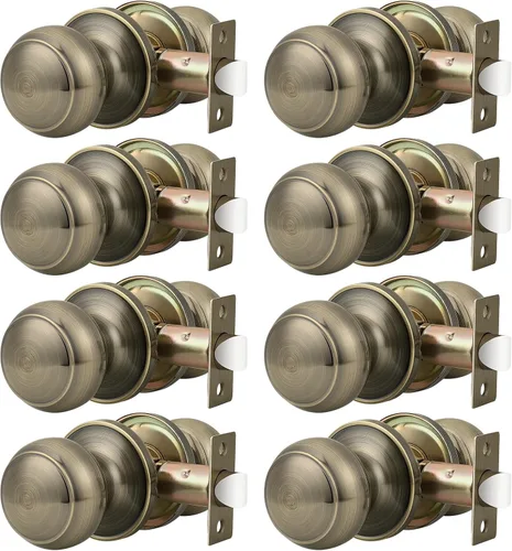 Miniatura 19 de Probrico (paquete de 10 perillas redondas para puertas de paso (sin bloqueo), perillas sin llave para cerraduras de puertas interiores/exteriores