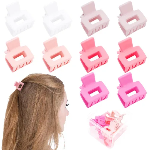 Miniatura 10 de Ahoney 10 pinzas pequeñas para el cabello para mujeres y niñas, clips de mandíbula mate de 1 pulgada para cabello fino, grueso y mediano, pasadores