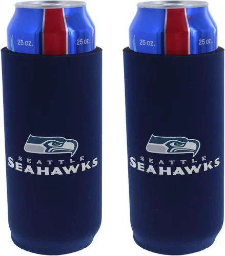 Miniatura 7 de Football Team Logo Tall Boy 2-Pack Can Holder Coozie Beverage Insulator - Fits 24oz - 25oz Cans (Chicago Logo Shadow (Bears))