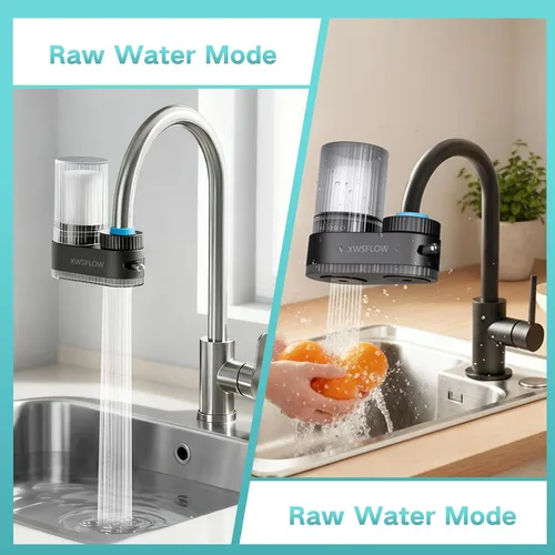 Miniatura 6 de Filtro de grifo montado en fregadero, sistema eficiente de purificación de agua, elimina eficazmente el olor desagradable del cloro y las impurezas