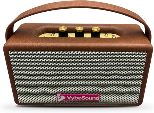 Miniatura 5 de RetroVybe - Mini altavoz Bluetooth portátil, sonido cristalino con graves profundos, batería de 8 horas de duración, micrófono integrado