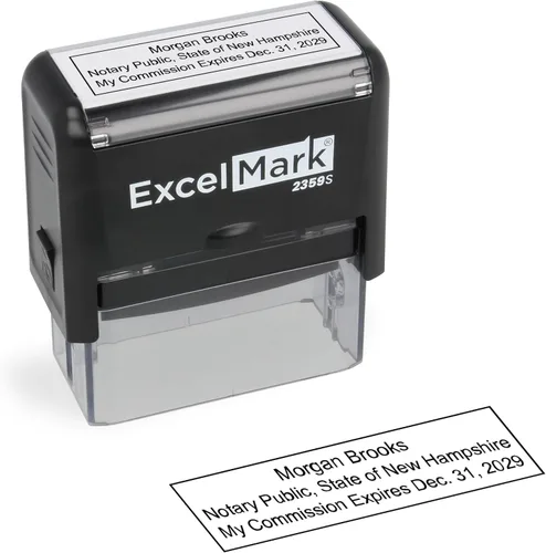 Miniatura 57 de ExcelMark Sello Notarial para los 50 Estados - Sello Oficial del Estado - Texas Negro