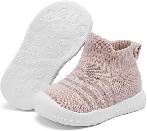 Miniatura 7 de Engtoy Zapatos de bebé, calcetines para bebé, zapatos para caminar, antideslizantes, transpirables, con suela de goma suave, zapatos deportivos