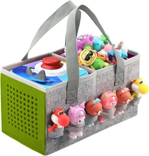 Miniatura 7 de Estuche de transporte Seracle Bolso de fieltro de viaje compatible con Toniebox 1/2 Juego de iniciación del reproductor de audio y estatuilla Tonies