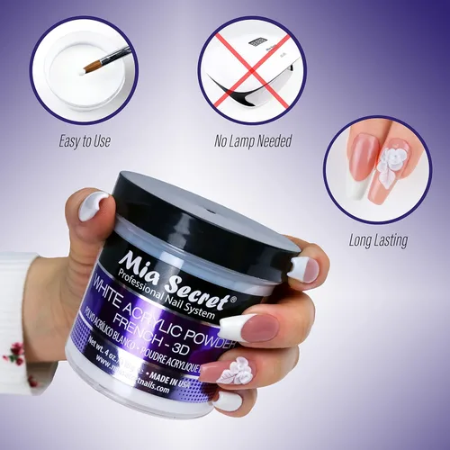 Miniatura 5 de Mia Secret Polvo acrílico blanco (8oz)