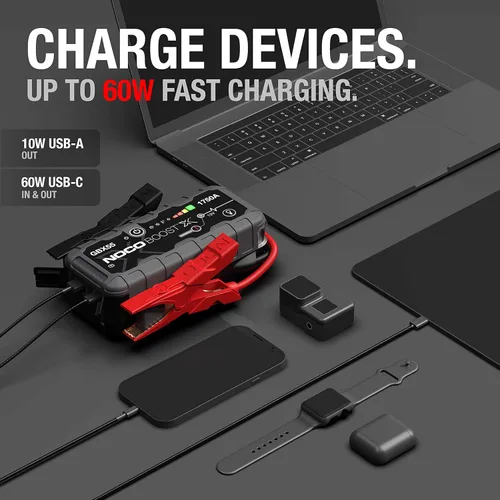 Miniatura 5 de NOCO Boost X GBX55: Arrancador UltraSafe de 1750A – Paquete de refuerzo de batería de litio de 12V, caja de arranque portátil, banco de energía